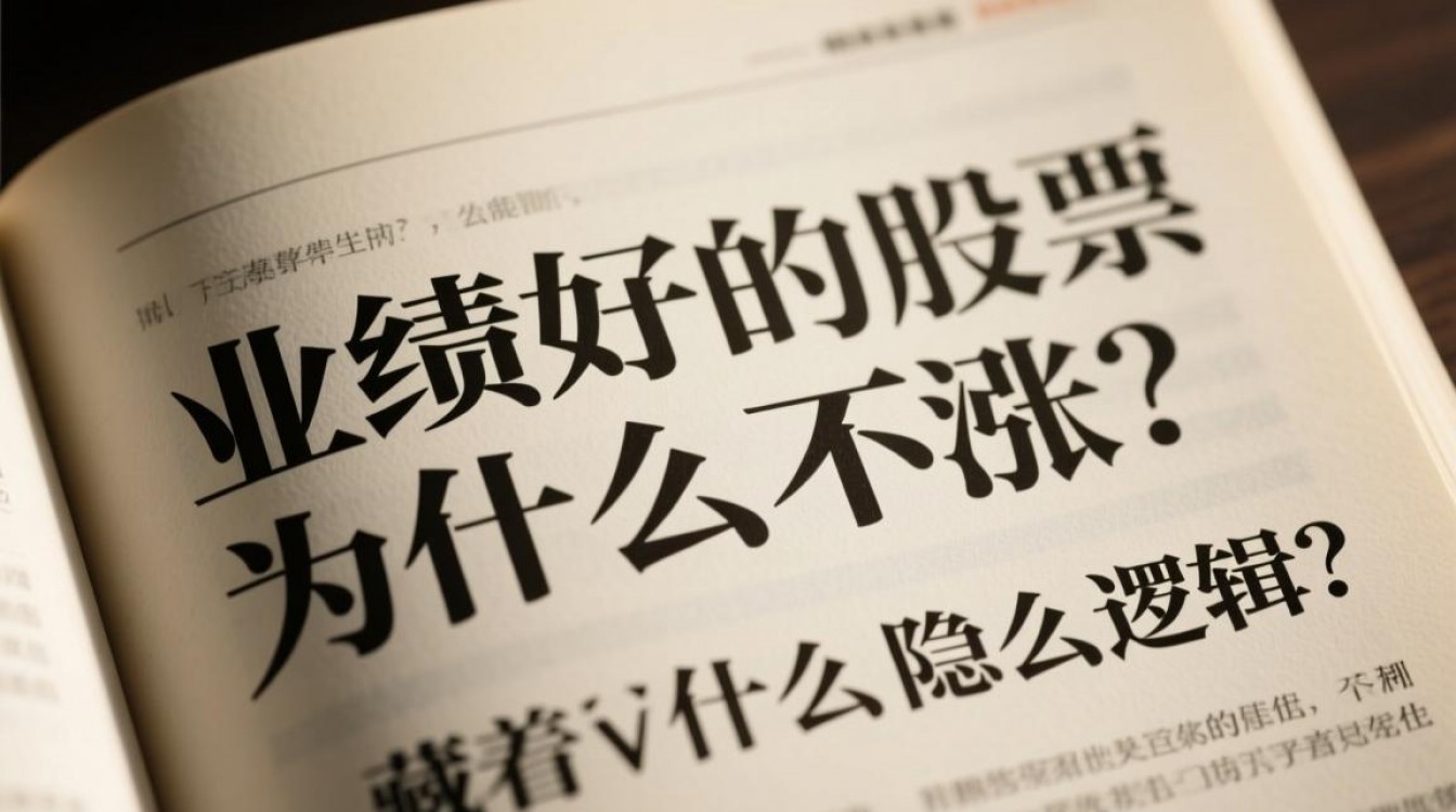 业绩好的股票为什么不涨?藏着什么隐藏逻辑? 业绩好的股票为什么不涨?藏着什么隐藏逻辑?